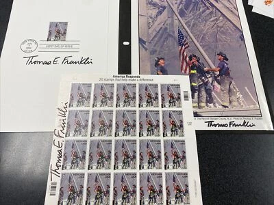 America Responds 9/11 2002 Heroes USA First Class Flag Signed By Photographer - Image 1 of 4