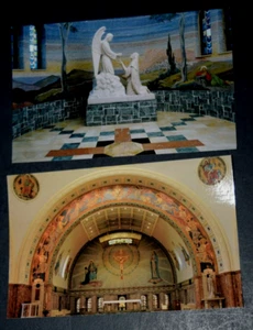 MOTHER SETON NTL SHRINE Color Post Cards: Basilica Altar and Grotto Shrine," New - Picture 1 of 4