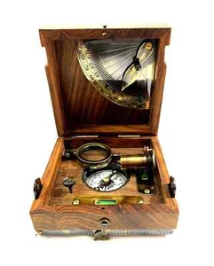 Navigation Sextant Wooden Box Instrument Maritime Marine Master Ship Sextant - Imagen 1 de 4
