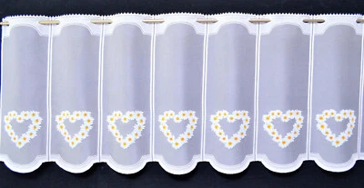  Herz Scheibengardine Herzen Küchengardine 8 Breiten Frühlings Bistrogardine Neu - Bild 1 von 4