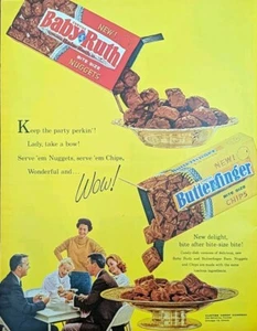 Anuncio impreso Butterfinger Candy Bar 1961 vintage, Keep the party perkin'! - Imagen 1 de 1