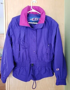 CB Sports Women's Jacket Coat Hood Purple Pink Vintage Retro Ski Snow Medium - Picture 1 of 9