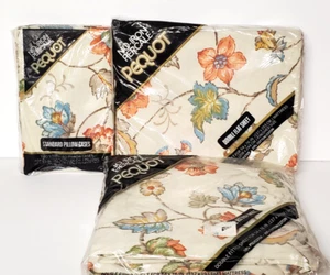 Vintage Pequot Percale Full Size 4 PC Sheet Set New in Package (1 Opened) - Picture 1 of 15