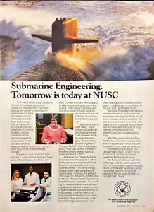 Naval Underwater Systems Center NUSC Newport RI anuncio impreso vintage 1984 - Imagen 1 de 6