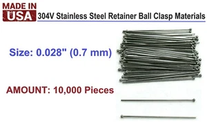 10,000 pieces - .028" - Orthodontic Dental Ball Clasps - Free Shipping! - Picture 1 of 2