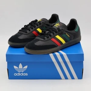 IH3119 adidas Originals Samba OG Rasta Core nero verde giallo rosso (uomo) - Foto 1 di 10
