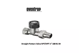 Oventrop gerade Musterventile NPT/NPT 1/2" 188 91 04 Neu ohne Verpackung - Bild 1 von 4
