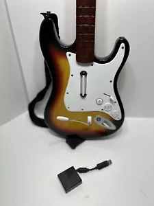 PlayStation Harmonix Rock Band Sunburst Guitar PSGTS2 And Dongle VFR8221512 - Picture 1 of 14