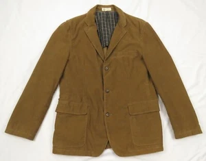 J Crew Corduroy Cord Cotton Tan Mens 3 Button Blazer Sport Coat Jacket M - Picture 1 of 8