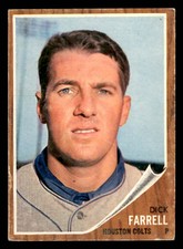 1962 Topps #304 Dick Farrell Houston Colt .45s