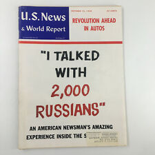 US News & World Report Magazine October 12 1959 I Talked with 2,000 Russians