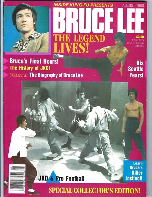 BRUCE LEE THE LEGEND LIVES SPECIAL COLLECTOR'S AUB. 1988 ISSUE INSIDE KUNG FU - Image 1 of 2