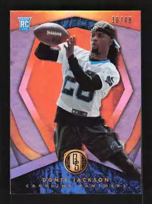 Donte Jackson 2018 Panini Gold Standard Platinum Panthers #/49 Rookie #198 - Image 1 of 2