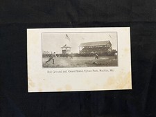 1907 Ball Ground and Grand Stand , Sylvan Park , Machias , Me. Baseball Postcard