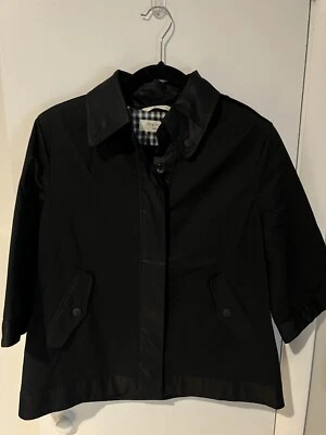 Rag and Bone Women’s Size 10 Black Hidden Button Up Military Jacket 3/4 Sleeve - Image 1 of 4