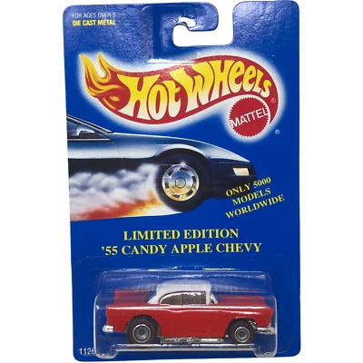 VTG NIP Hot Wheels 1955 Candy Apple Chevy Blue Card Limited Only 5000 Made 1991 - Image 1 of 4