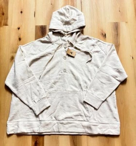 Felpa con cappuccio Amazon Essentials pile farina d'avena manica lunga Henley donna taglia 3X - Foto 1 di 2