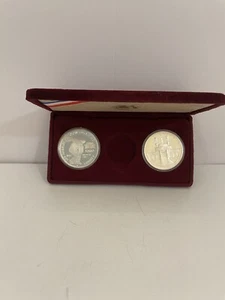 VTG 1983-1984 Los Angeles Olympics Commemorative 2 Coin Set Proof   - Picture 1 of 16