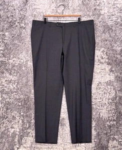 Canali Dress Pants 42 x 31 Mens Gray Wool Pleated Slim Fit Trouser - Picture 1 of 7