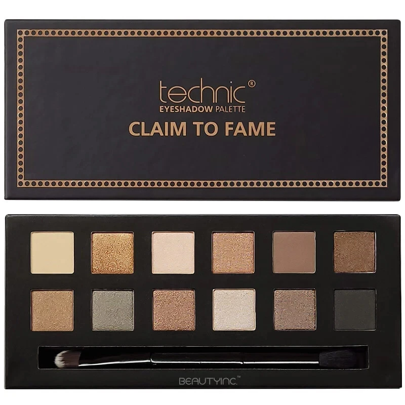 Technic 12 Colours Eyeshadow Palette Claim To Fame Smoky Shimmer Matte Palette - Image 1 of 1