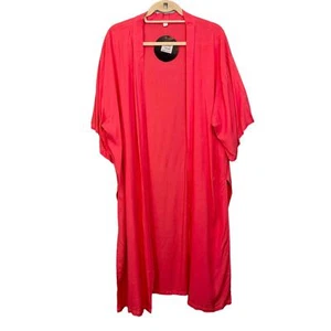 SUNSHINE & RODEO Swimwear Bath Robe Swim Cover Up Swimming Beach Coral NWT - Picture 1 of 6