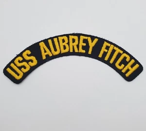 US NAVY SHOULDER STRIP TAB rocker PATCH USS Aubrey Fitch - Picture 1 of 3