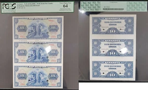 Deutschland Druckprobe 3 x 10 DM Bank Deutscher Länder Kassenfrisch - Bild 1 von 1