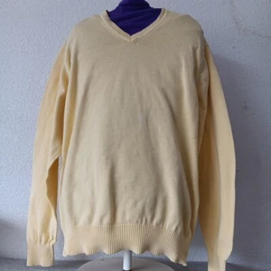 Jos. A. Bank Signature Collection Men's Yellow V-Neck Pullover Sweater Size M - Picture 1 of 5