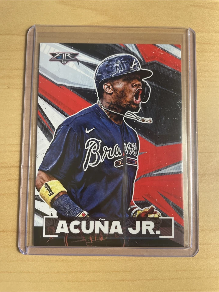 2021 Topps Fire Ronald Acuna Jr. #100 - Image 1 of 2