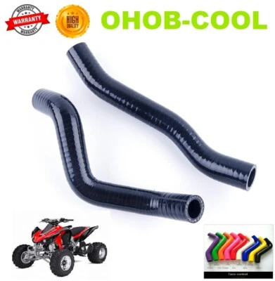 ATV Silicone Radiator Hose Kit Fit For Kawasaki KFX450R KFX 450 2008-2013 Black Foto 1 de 4