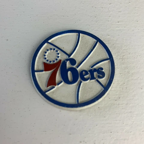 Philadelphia 76ers Vintage Old NBA Rubber Basketball Fridge Magnet Cover