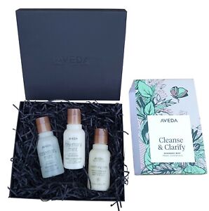 Aveda Cleanse & Clarify Rosemary Mint Shampoo Conditioner Body Lotion Travel Set