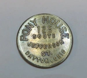 Handelsmedaille gut für 5 ¢ im Handel Ponyhaus Jefferson Street Dayton Ohio 1920er - Bild 1 von 2