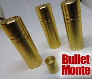 MAGIC BULLET MONTE TRICK 3 BRASS TUBES SUPER SUCKER FIND SOUND CLOSE UP NO CATCH - Picture 1 of 4