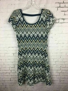PAPAYA MINI VESTIDO MEDIANO MUJER GEOMÉTRICO ELÁSTICO PUNTO MANGA CORTA (C77) - Imagen 1 de 10