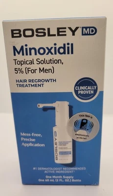 Bosley MD Minoxidil Topical Sol. 5% For Men Hair Regrowth Treatment Like Rogaine - Image 1 of 4