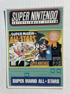 SNES Super Mario All Stars VIDPRO Card Toys R Us Display Card Promo Rare - Picture 1 of 2
