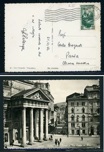 AMG-FTT TRIESTE POSTAL HISTORY Selections: 1952 10L PPC TRIESTE - PAVIA $$$ - Picture 1 of 4