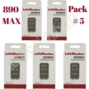 LiftMaster 890MAX Mini Key Chain Garage Door Opener 2.0+security Pack of 5 - Picture 1 of 3