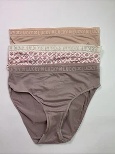 Lucky Brand 3 Pack Hi-Cut Ultra Soft Ladies Underwear, Size Medium - Open Box - Picture 1 of 6