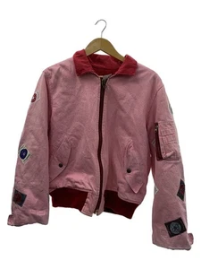Pink House Flight Jacket/-/Cotton/Pnk/Plain/Pj-1 12311 - Picture 1 of 8