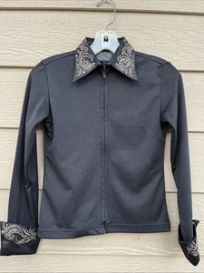 Silver River Horse Show Clothing Black Bling Mädchen Western Bluse Jacke - Bild 1 von 9