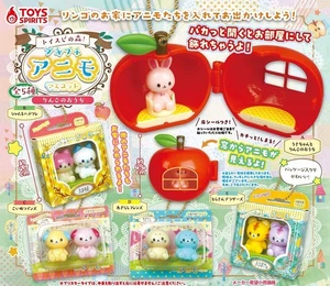 Giocattoli Foresta di Spiriti! Petite Animal Mascotte Casa delle Mele Capsule Giocattolo Set Completo di 5 - Foto 1 di 2