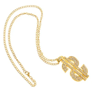 Alloy Dollar Symbol Pendant Unisex Jewelry With Chain ( ) - Picture 1 of 12