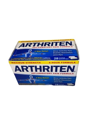Arthriten Pain Formula 28ct Aspirin Acetaminophen Caffeine EXP 01/26 - Image 1 of 2