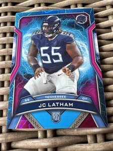 2024 Topps Resurgence JC LATHAM Rookie Sky Blue And Pink Refractor RC Titans SP - Bild 1 von 2