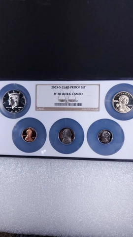 2003 S Clad Proof Set [PF70UC] [5 coins] Cover