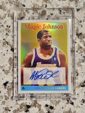 2008-09 Topps Chrome 1958 Variations #174 Magic Johnson /20 AUTO LAKERS