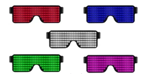 Gafas de sol recargables con luces LED para club nocturno, Navidad, fiesta, regalos - Imagen 1 de 11