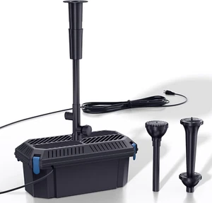Pompa Filtro per Laghetto Da 40 W Con Filtro, All-In-One 660 GPH Filtro Pompa pe - Foto 1 di 12